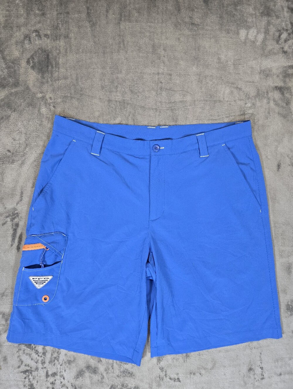 Columbia PFG Performance Fishing Gear Shorts Size 36 Fits 38 Blue Omni-Shield